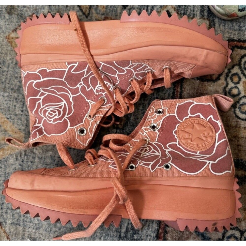 EUC CONVERSE Natasha Cloud x Wmns Sz 7.5 Run Star Hike Inspired 'Floral' 571877C